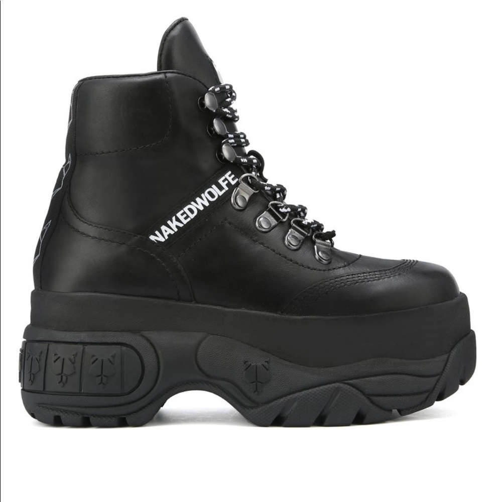 Naked Wolfe wicked black leather boots